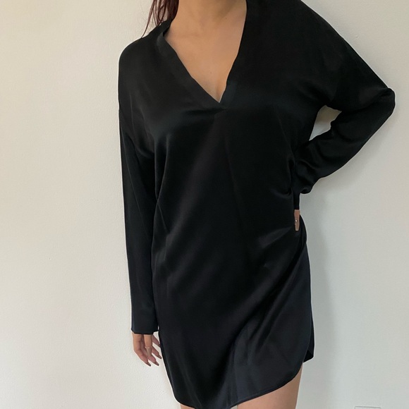 Vince Tops - VINCE black silk tunic